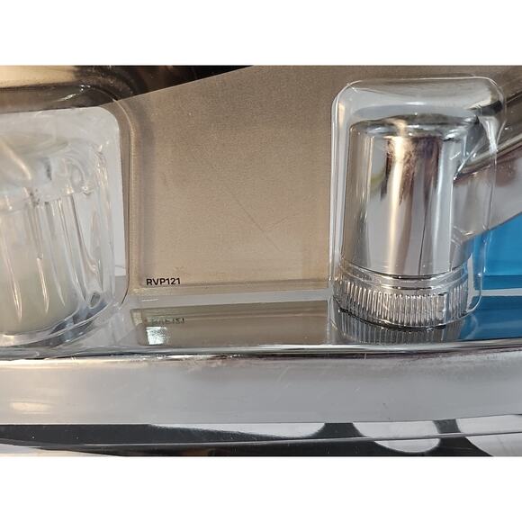 Road & Home Chrome Double Handle Low-Arc Kitchen Faucet w/Deck Plate [C7] - Picture 9 of 16